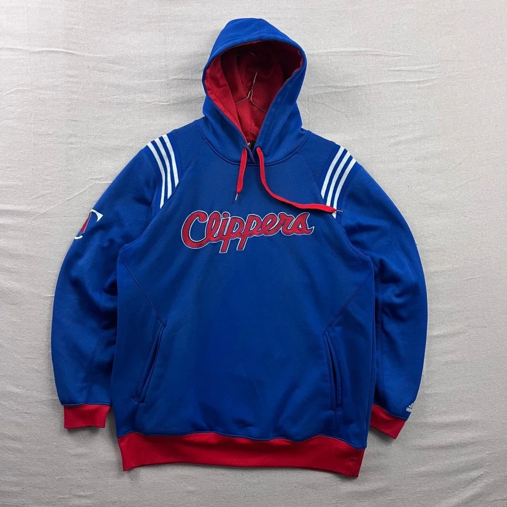 Adidas Los Angeles Clippers NBA Hoodie Blue Red Mens Large 2013‎ G91515